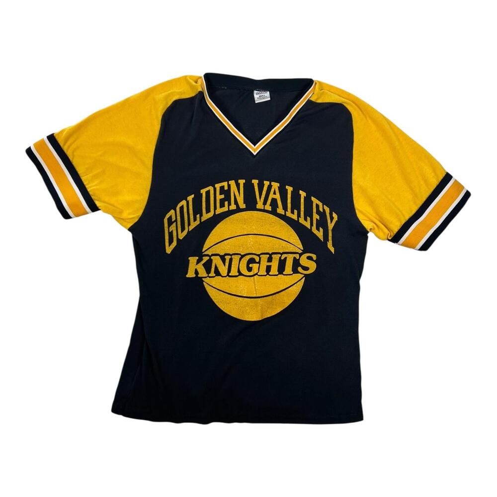 Vintage Golden Valley Knights Jersey Mens Small Basketball DeLONG USA Made